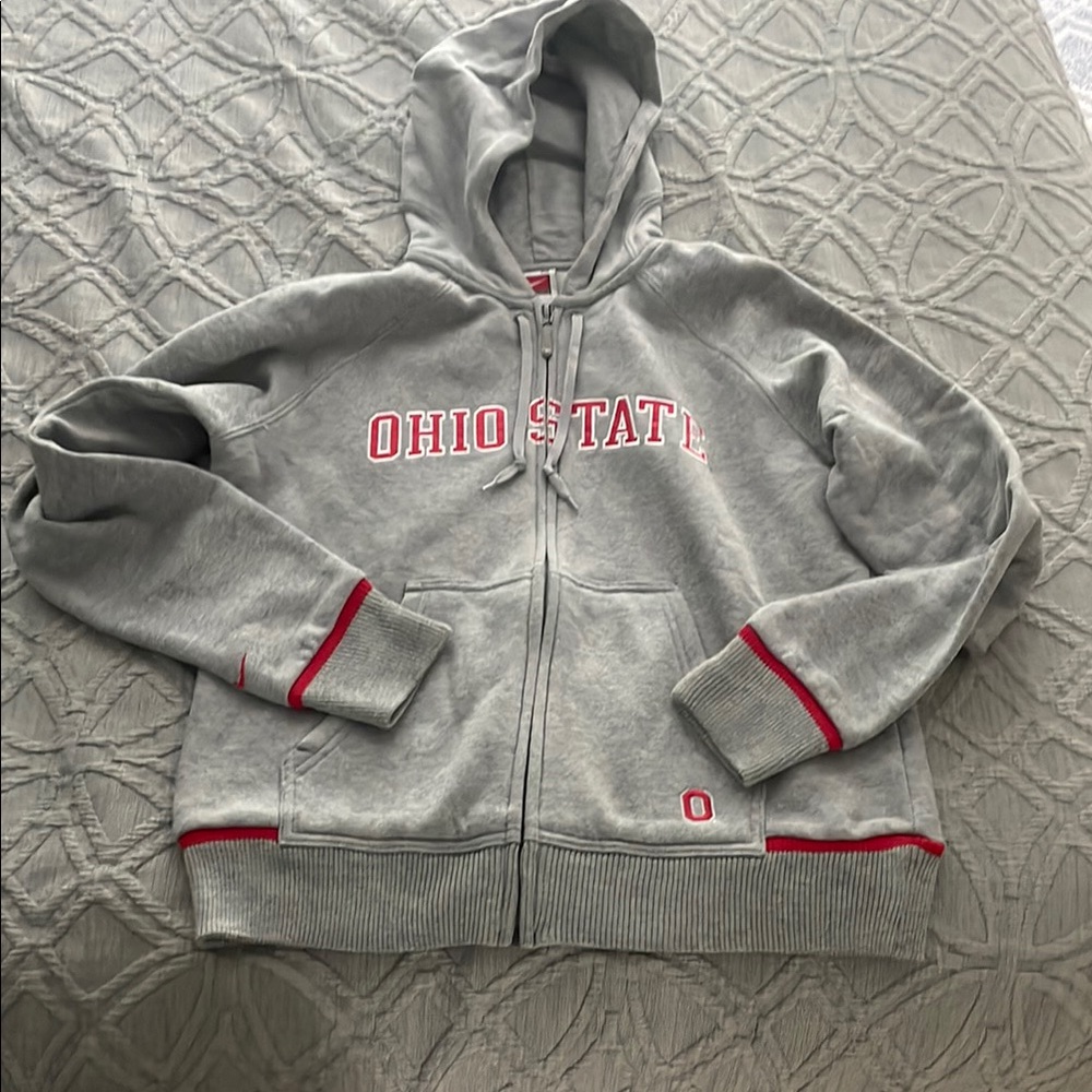 Nike Gray Ohio State Zip Up Hoodie